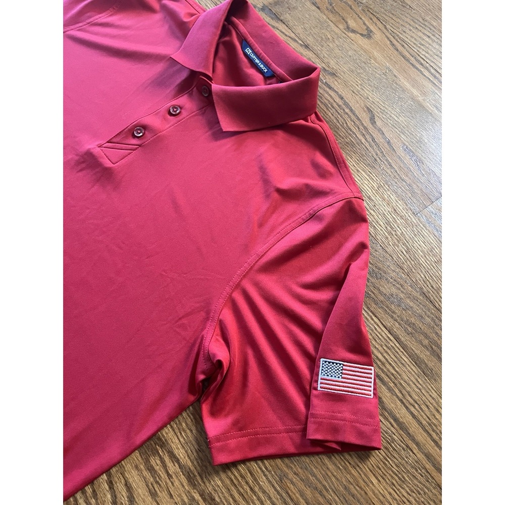 Cutter & Buck Patriotic Epic Comfort Recycled Golf‎ Polo Men's Large USA Flag
